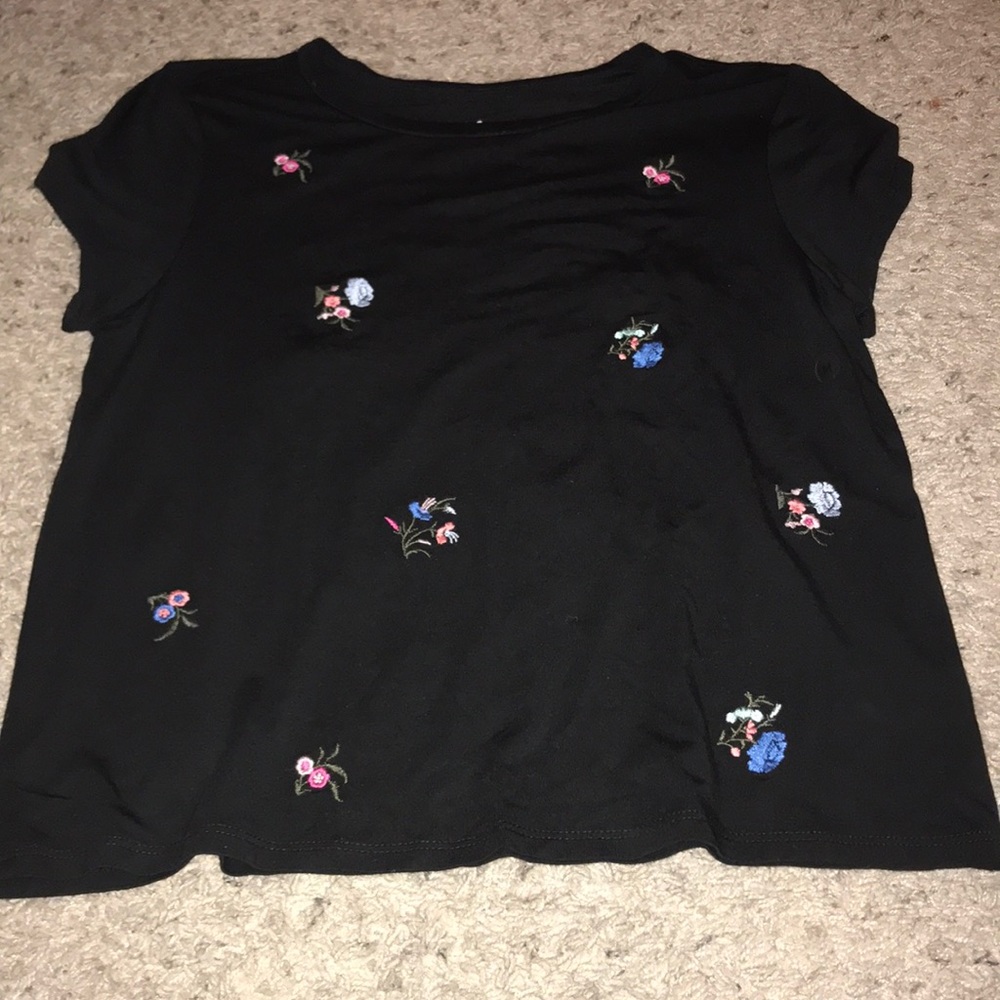 Black floral top